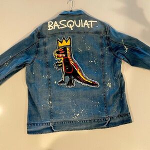 Mens denim Jean-Michel Basquiat jacket size 2xL
